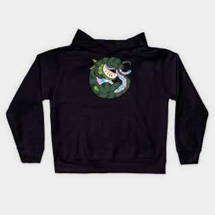 Trans Watermelon Komodo Dragon Kids Hoodie